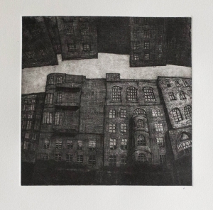 Buildings-1-1, Etching/Aquatinta, 2009