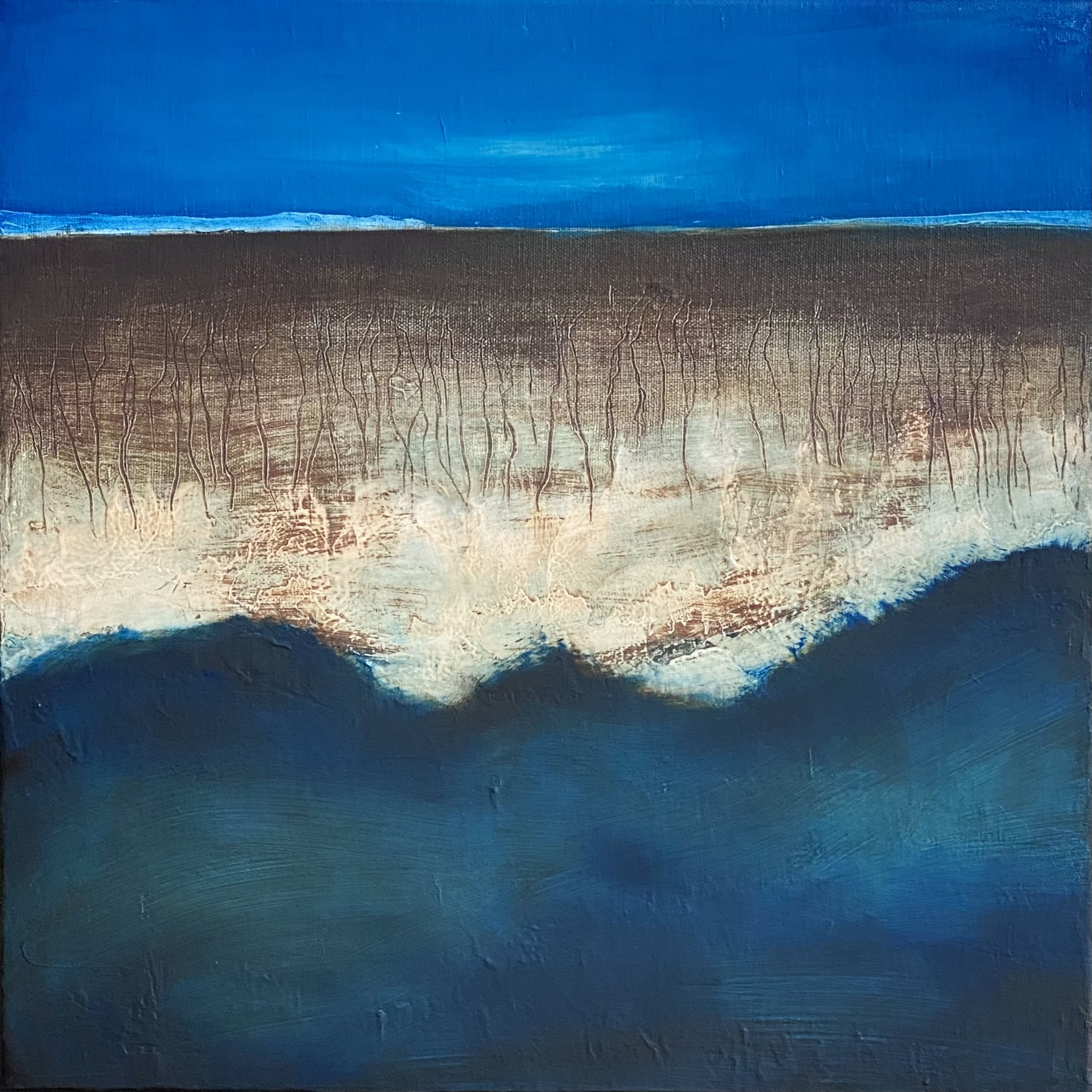 „Tide“, oil on canvas, 40x40cm, 2023