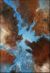 „Birth of the Stars ll” oil on canvas, 39x27cm, 2025. „Birth of the Stars ll” oil on canvas, 39x27cm, 2025.